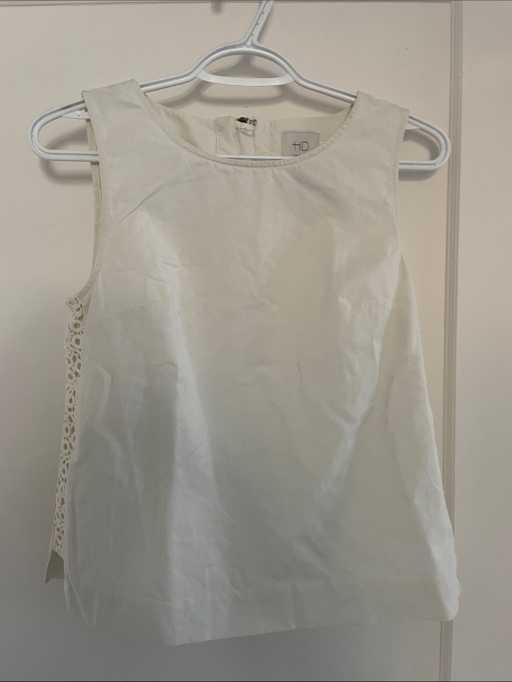 Anthropologie White Tank Too